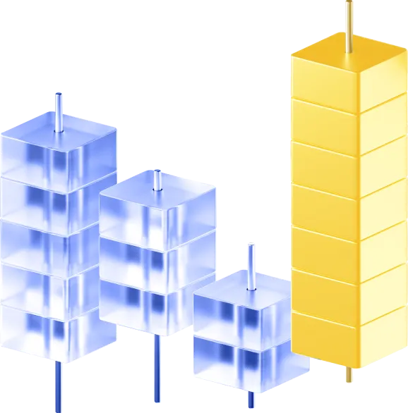 Banners del mercado de acciones que presentan acciones globales y CFD sobre acciones disponibles para operar